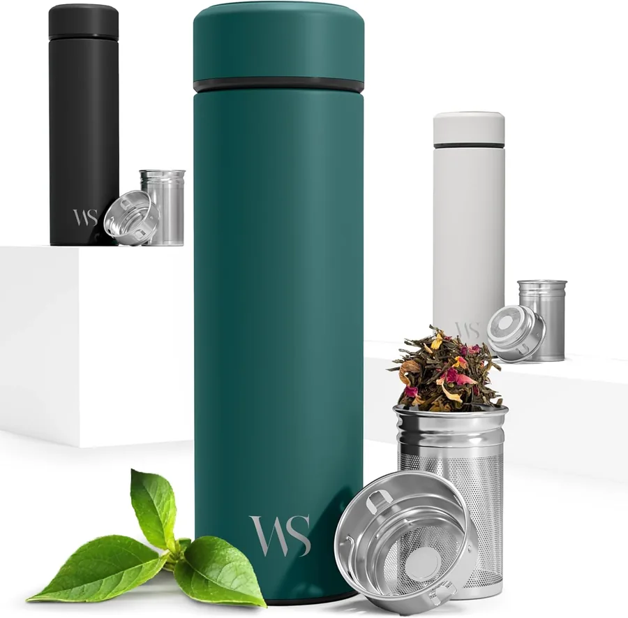 Wilford & Sons, borraccia termica da 450 ml con infusore