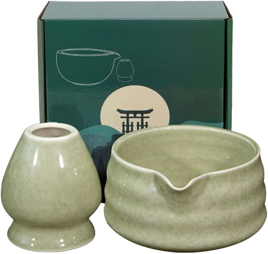 GOMETY, chawan di ceramica da 560 ml con supporto