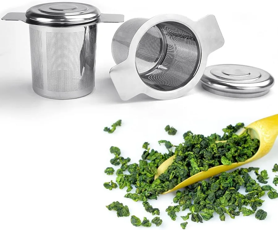 Reforung, 2 cestelli infusori in acciaio 304 con coperchio