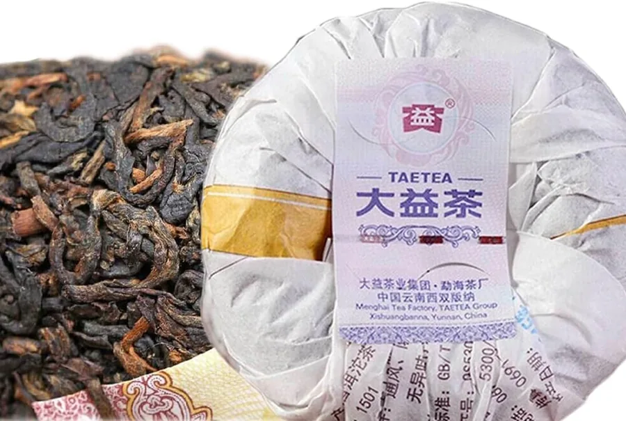 Taetea V93, tuocha di pu-erh maturo da 100 g, lotto 2017